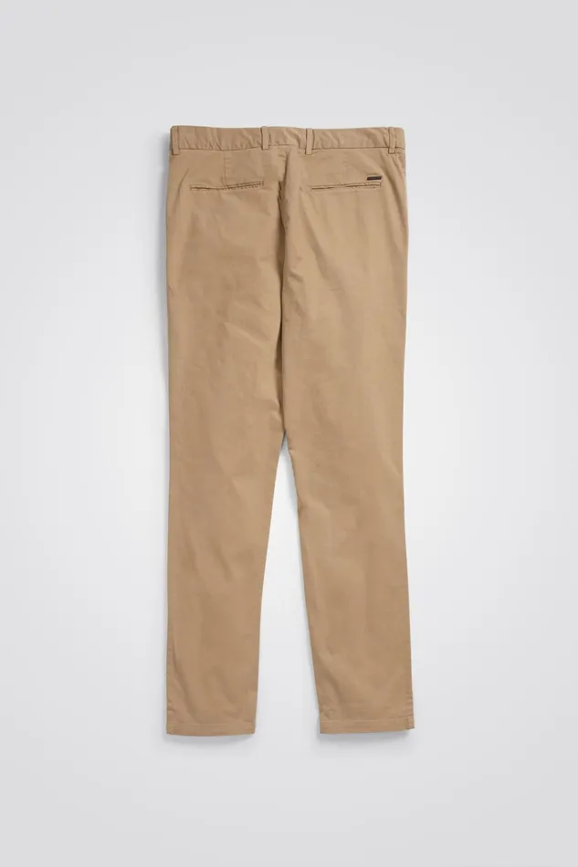 Men Aros Slim Italian Brushed Twill Chino Utility Khaki Norse Projects Trousers