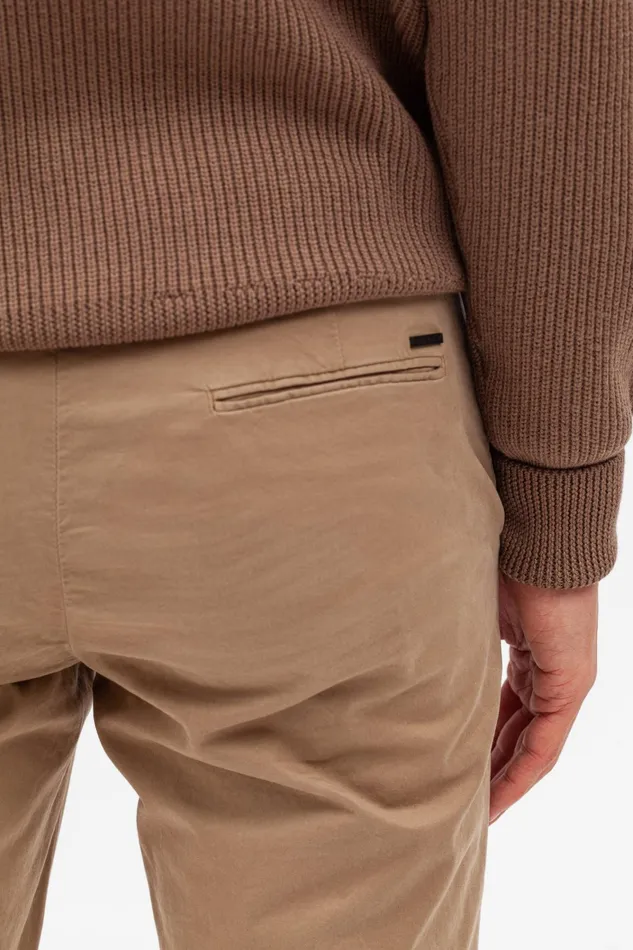 Men Aros Slim Italian Brushed Twill Chino Utility Khaki Norse Projects Trousers