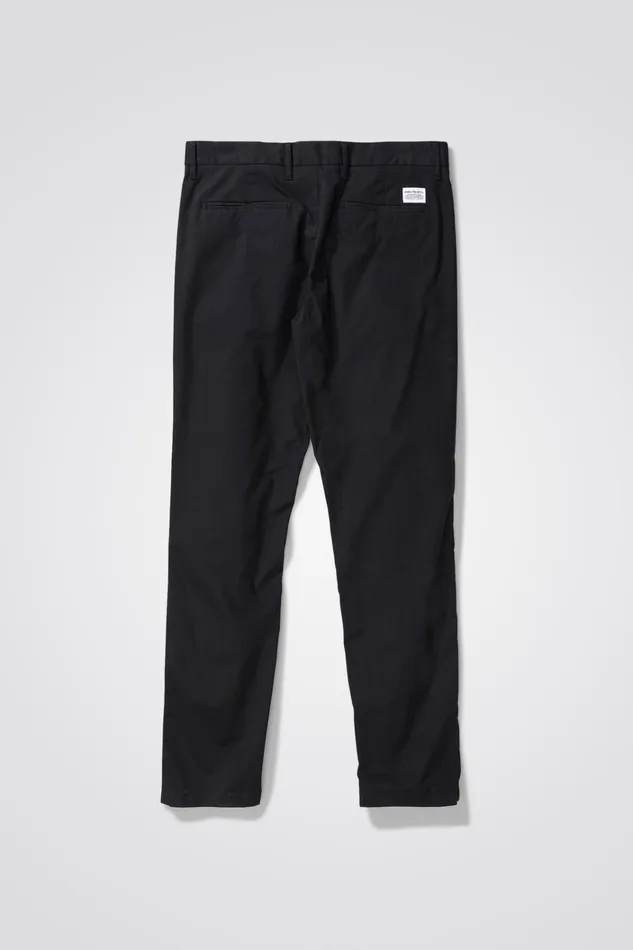 Men Aros Slim Light Stretch Chino Black Norse Projects Trousers
