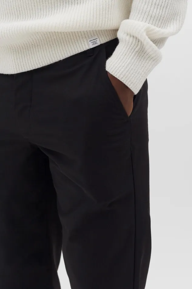 Men Aros Solotex Chino Black Norse Projects Trousers