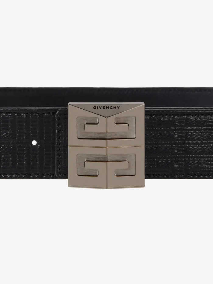Men Belts Givenchy 4G Reversible Belt In Leather And 4G Coated Canvas Black Men Belts Givenchy 4G Reversible Belt In Leather And 4G Coated Canvas Black