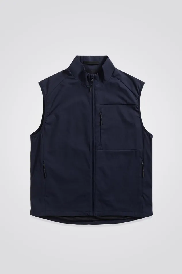 Men Birkholm Solotex Twill Vest Dark Navy Norse Projects Outerwear