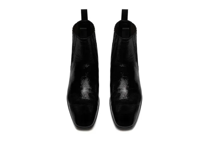 Men Boots Tom Ford Crackled Patent Bailey Chelsea Boot Black Men Boots Tom Ford Crackled Patent Bailey Chelsea Boot Black