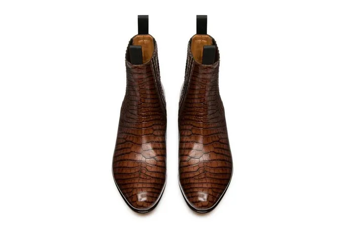 Men Boots Tom Ford Printed Alligator Kurt Chelsea Boot Men Boots Tom Ford Printed Alligator Kurt Chelsea Boot