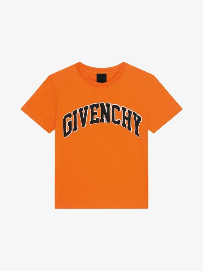 Men Boy 4 To 12 Years Givenchy GIVENCHY College Tshirt In Cotton Orange