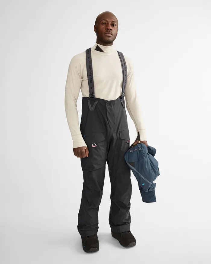 Men Brage 20 Salopette Waterproof Shell Pants Mustard Klttermusen Waterproof Pants