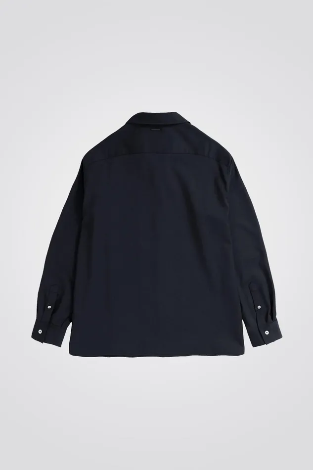 Men Carsten Light Wool LS Shirt Dark Navy Norse Projects Shirting