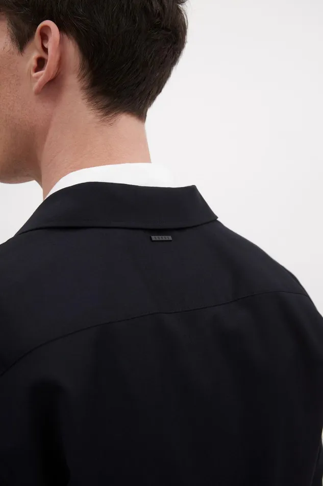 Men Carsten Light Wool LS Shirt Dark Navy Norse Projects Shirting