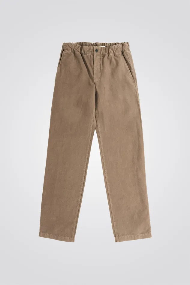 Men Ezra Relaxed Cotton Linen Trouser Clay Norse Projects Trousers