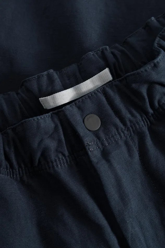 Men Ezra Relaxed Cotton Linen Trouser Dark Navy Norse Projects Trousers