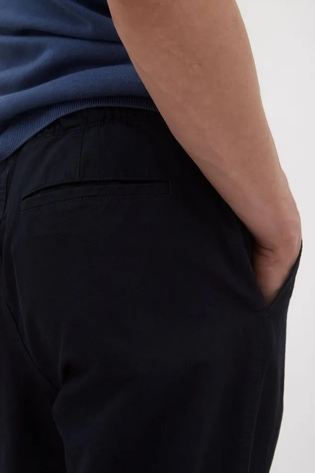 Men Ezra Relaxed Cotton Linen Trouser Dark Navy Norse Projects Trousers