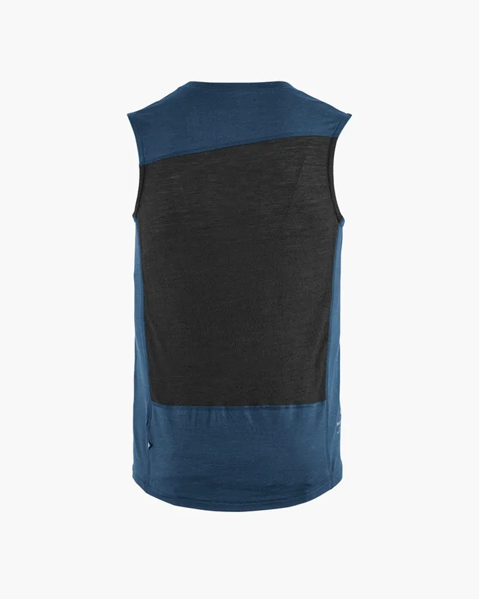 Men Fafne Activity Base Layer Tank Top Mountain Blue Klttermusen TShirts