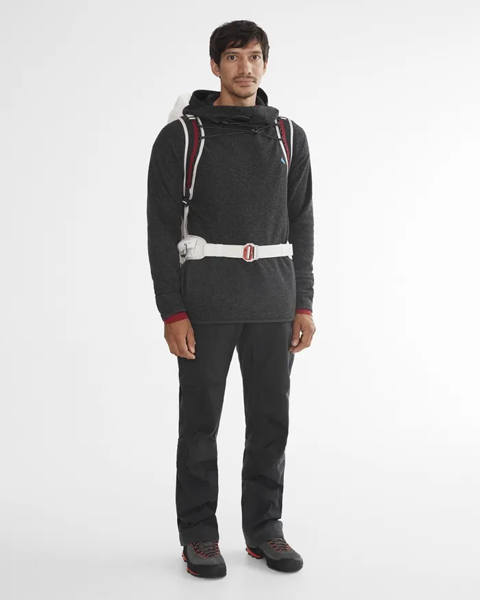 Men Falen Wooly Hooded Wool Sweatshirt Raven Klttermusen Fleeces and Sweaters