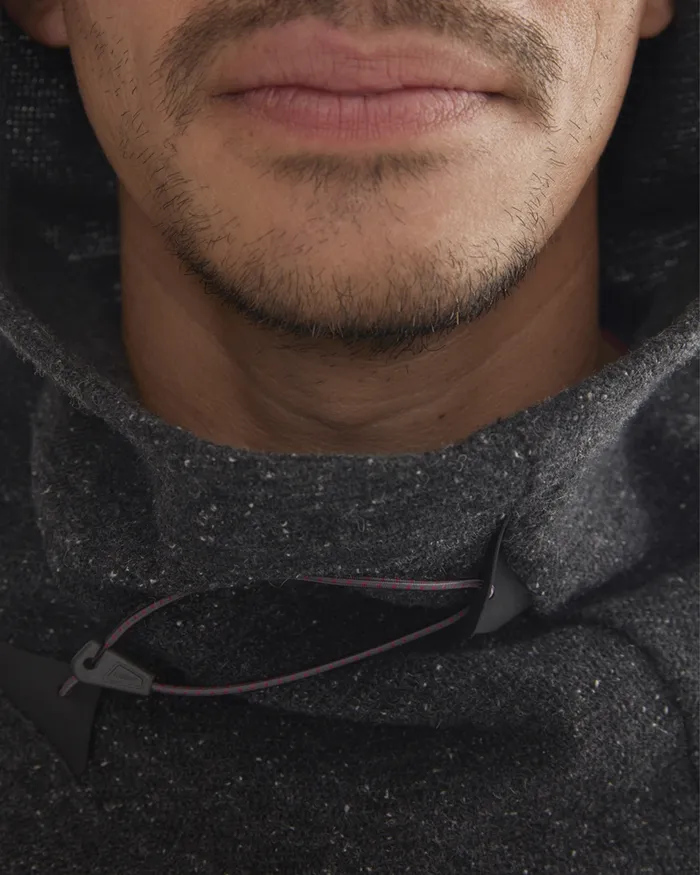 Men Falen Wooly Hooded Wool Sweatshirt Raven Klttermusen Fleeces and Sweaters
