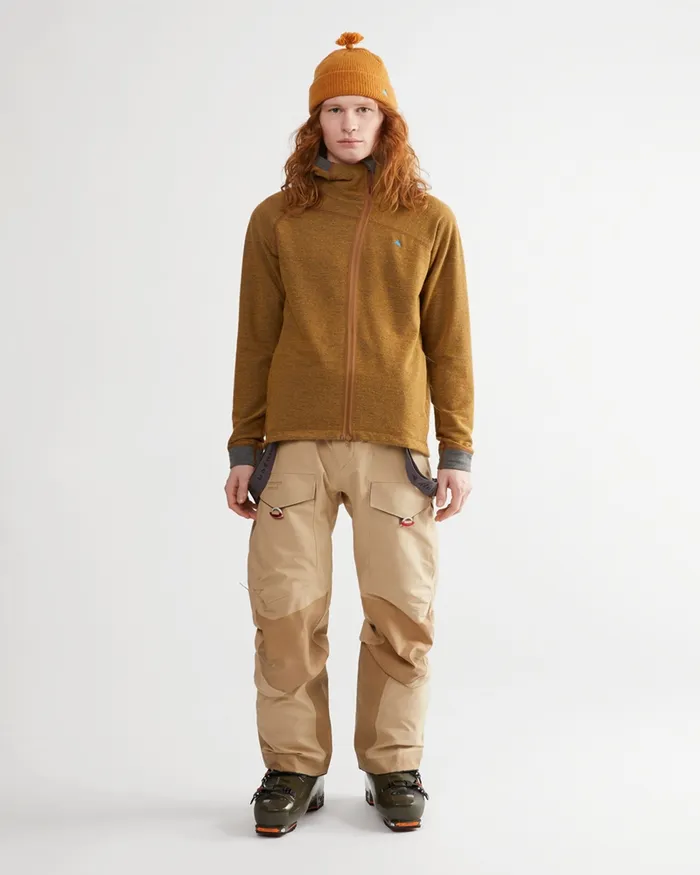 Men Hdur Hooded Zip Mustard Klttermusen Fleeces and Sweaters