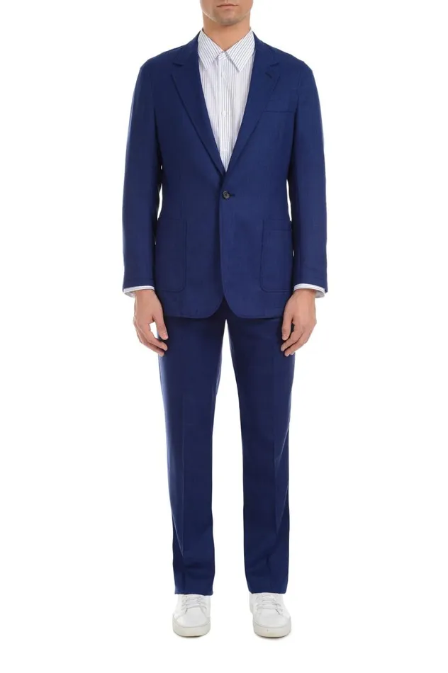 Men Jackets and Outerwear Gabriela Hearst Gryphius Jacket In Navy Wool