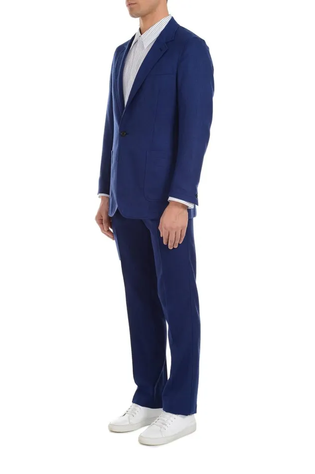 Men Jackets and Outerwear Gabriela Hearst Gryphius Jacket In Navy Wool