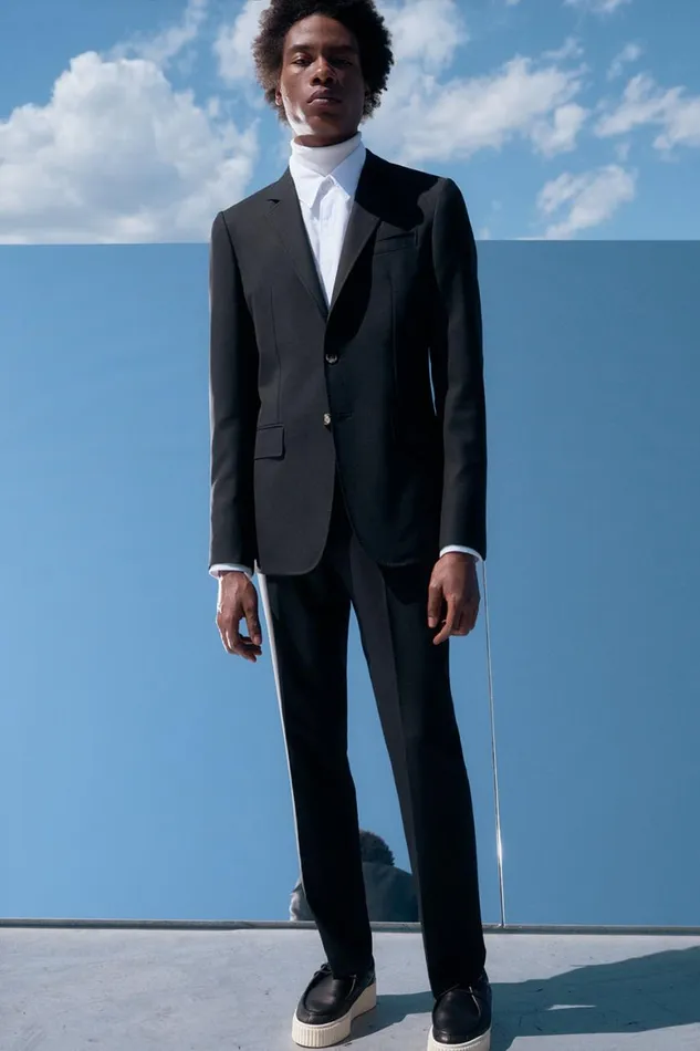 Men Jackets and Outerwear Gabriela Hearst Irving Jacket In Black Virgin Wool