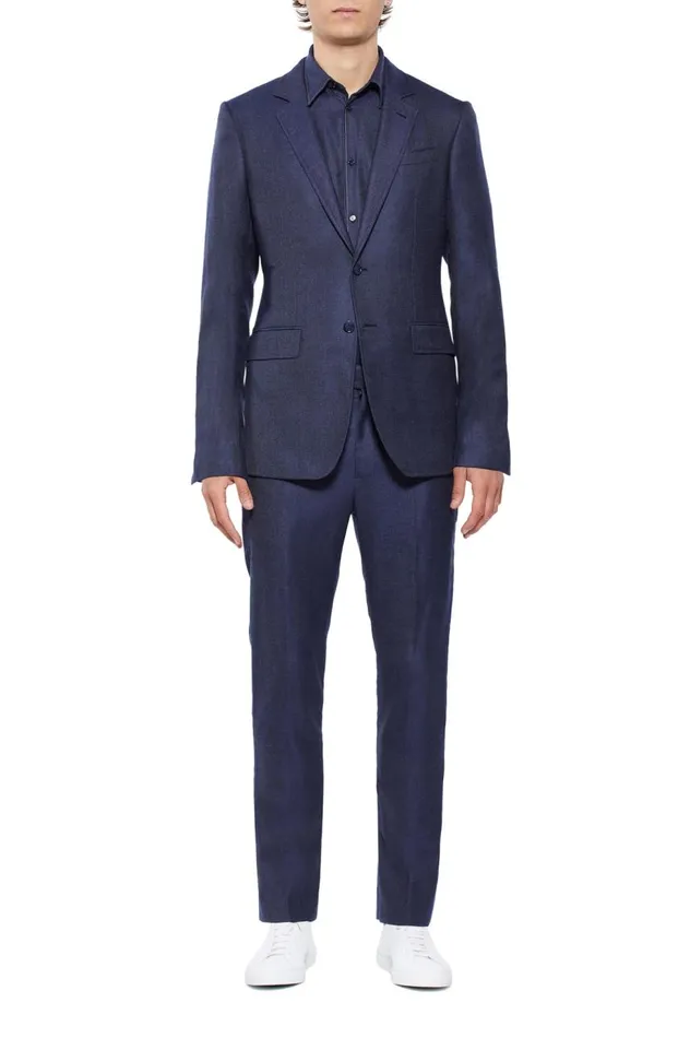 Men Jackets and Outerwear Gabriela Hearst Irving Jacket In Denim Cashmere