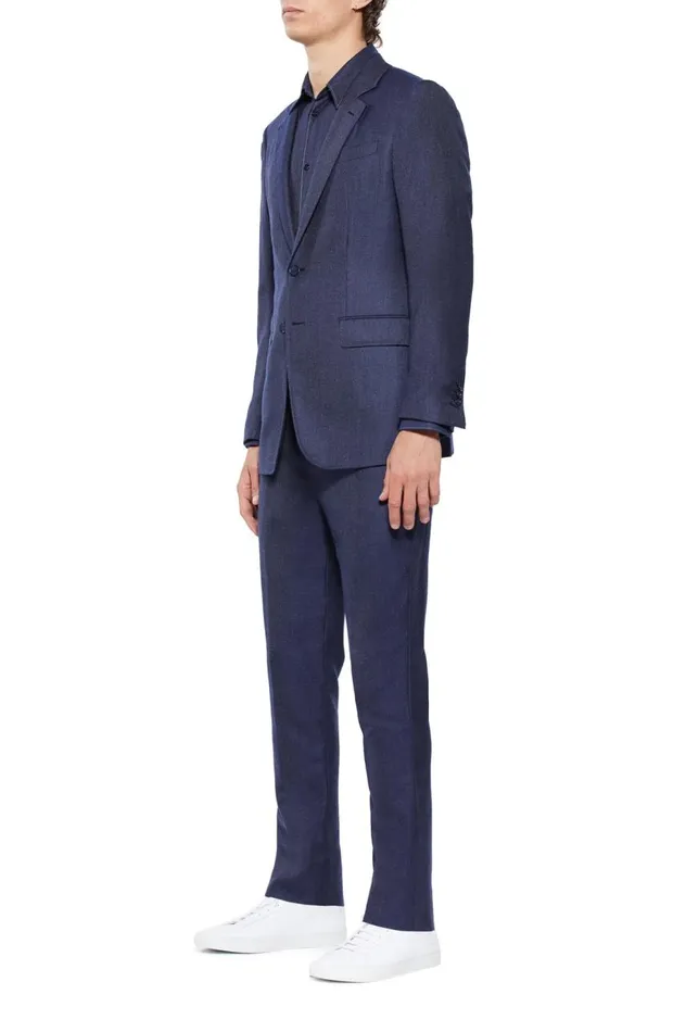 Men Jackets and Outerwear Gabriela Hearst Irving Jacket In Denim Cashmere
