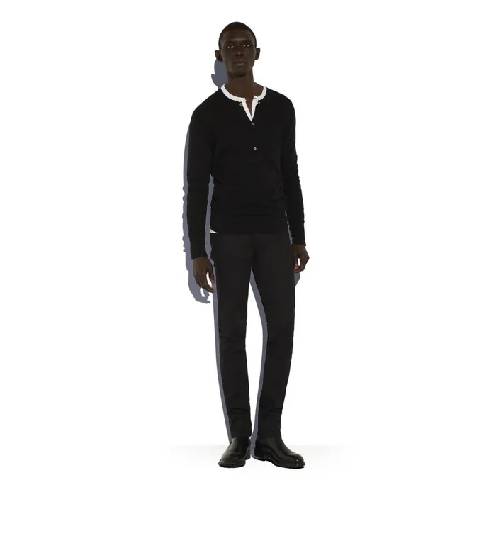 Men Jeans Tom Ford Slim Fit Stretch Japanese Selvedge Denim Black Men Jeans Tom Ford Slim Fit Stretch Japanese Selvedge Denim Black