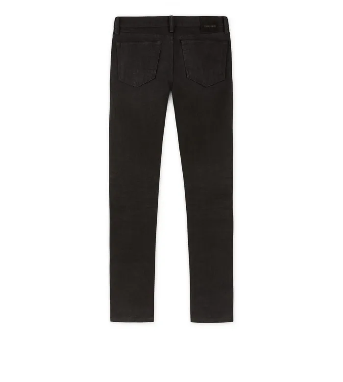 Men Jeans Tom Ford Straight Fit Stretch Japanese Selvedge Denim Black Men Jeans Tom Ford Straight Fit Stretch Japanese Selvedge Denim Black
