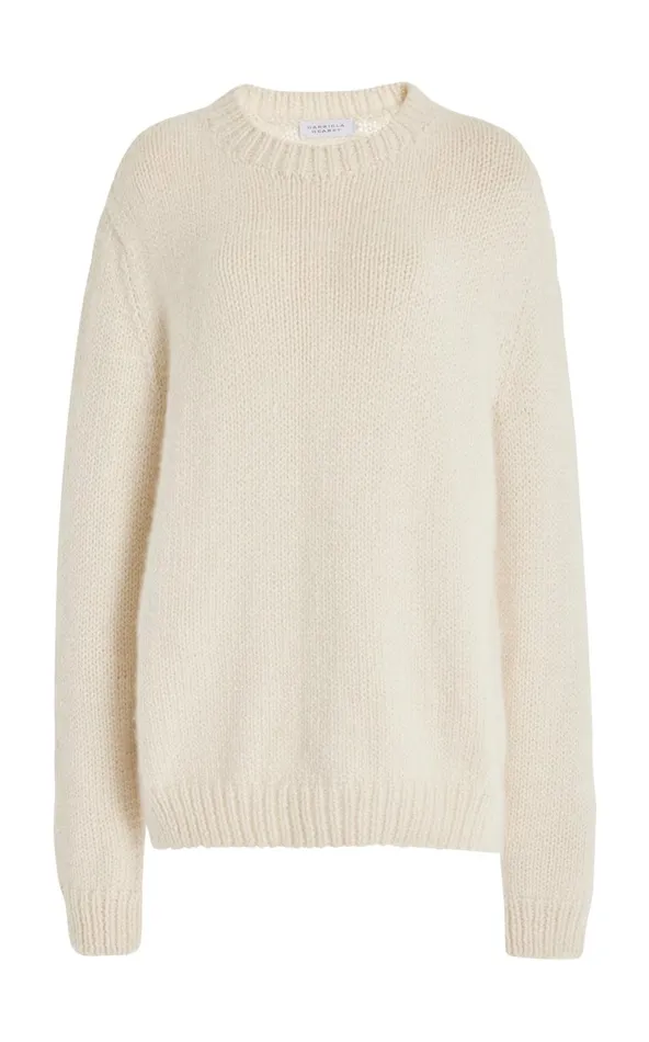 Men Knitwear Gabriela Hearst Niall Knit Sweater In Ivory Cashmere