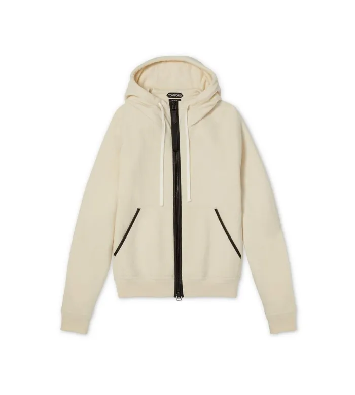 Men Knitwear Tom Ford Cashmere Hood Zip Through Knit