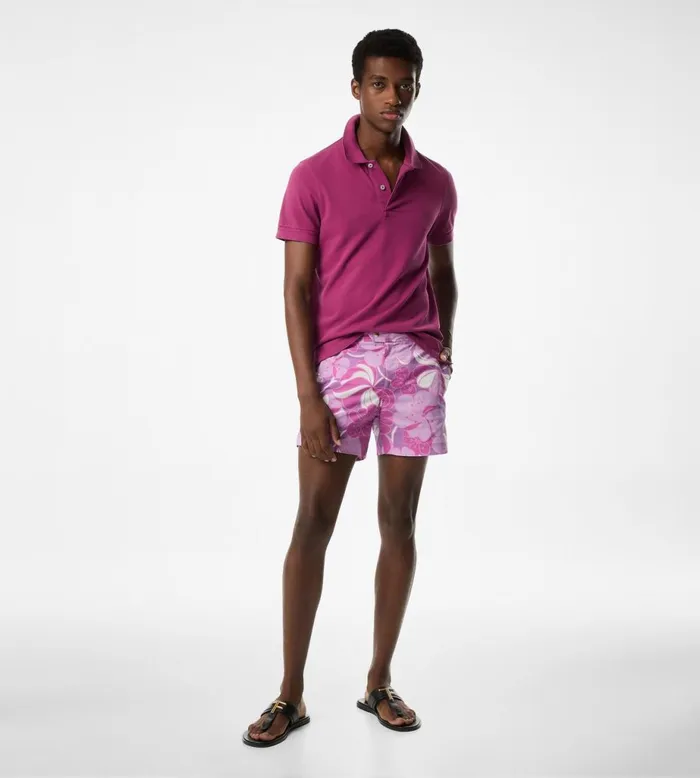 Men Knitwear Tom Ford Tennis Piquet Polo Magenta Men Knitwear Tom Ford Tennis Piquet Polo Magenta