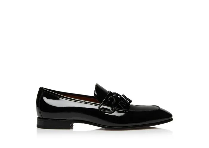 Men Loafers Tom Ford Patent Bailey Tassel Loafer Black