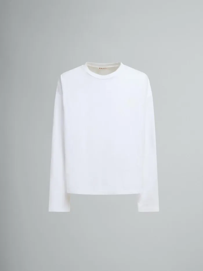 Men Marni Tops and Tshirts White Oversized Organic Cotton TShirt
