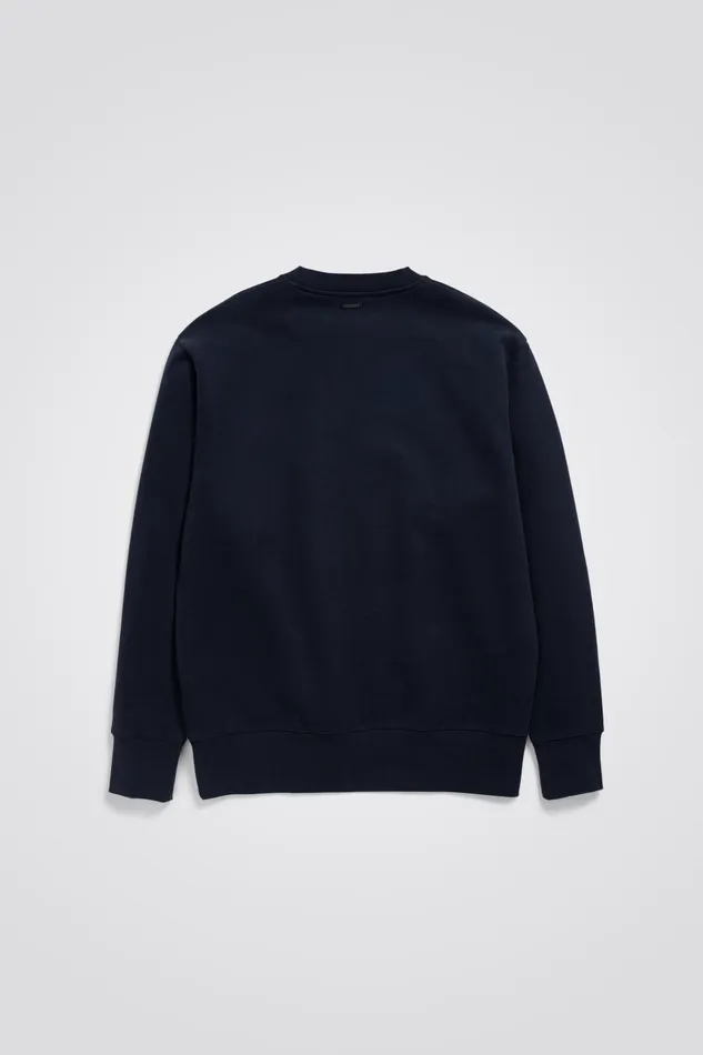 Men Organic Brushed Cotton Sweatshirt Dark Navy Norse Projects Sweatshirts