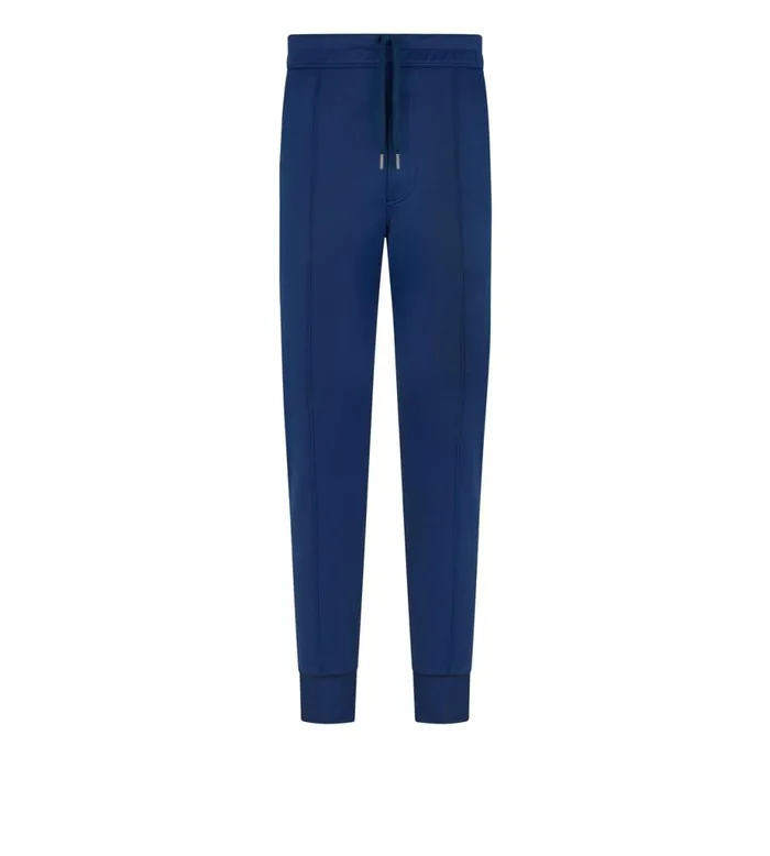 Men Pants and Shorts Tom Ford Technical Cotton Jogger Midnight Blue