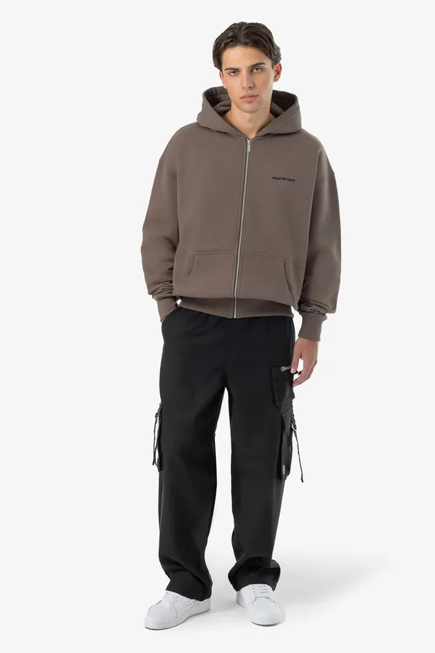 Men Pegador Hoodies Allis Oversized Sweat Jacket Washed Dust Brown Men Pegador Hoodies Allis Oversized Sweat Jacket Washed Dust Brown