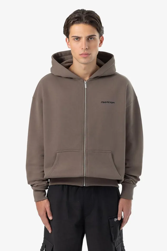 Men Pegador Hoodies Allis Oversized Sweat Jacket Washed Dust Brown Men Pegador Hoodies Allis Oversized Sweat Jacket Washed Dust Brown