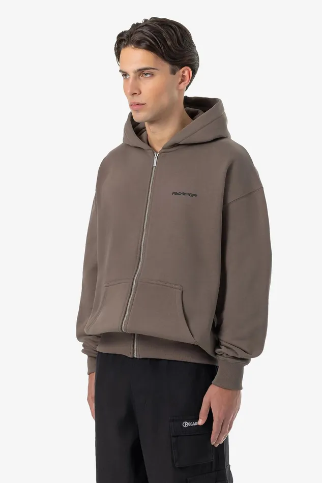 Men Pegador Hoodies Allis Oversized Sweat Jacket Washed Dust Brown Men Pegador Hoodies Allis Oversized Sweat Jacket Washed Dust Brown