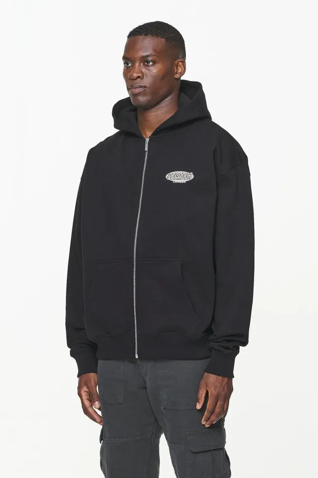 Men Pegador Hoodies County Oversized Sweat Jacket Vintage Washed Onyx Black Men Pegador Hoodies County Oversized Sweat Jacket Vintage Washed Onyx Black