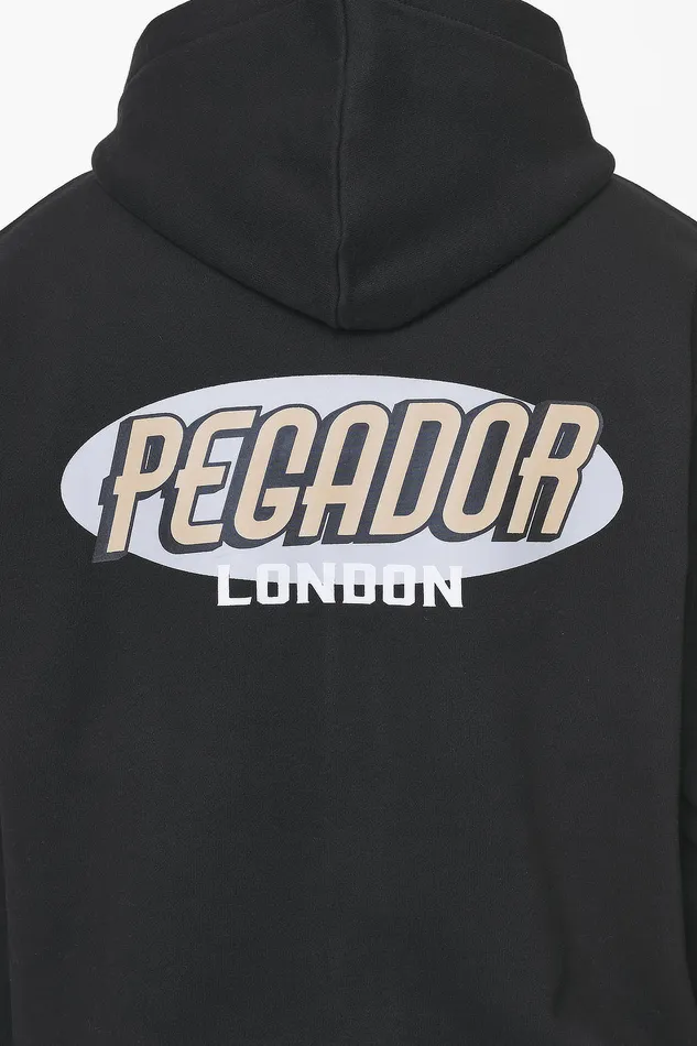 Men Pegador Hoodies County Oversized Sweat Jacket Vintage Washed Onyx Black Men Pegador Hoodies County Oversized Sweat Jacket Vintage Washed Onyx Black