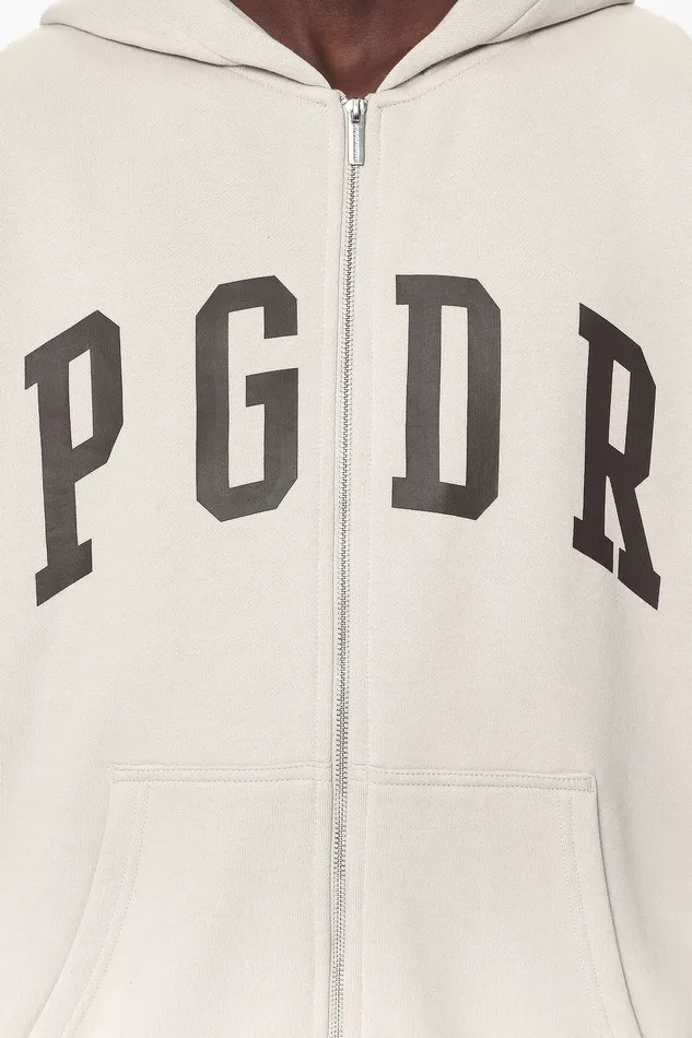 Men Pegador Hoodies Layton Oversized Sweat Jacket Washed Dust Cream Men Pegador Hoodies Layton Oversized Sweat Jacket Washed Dust Cream