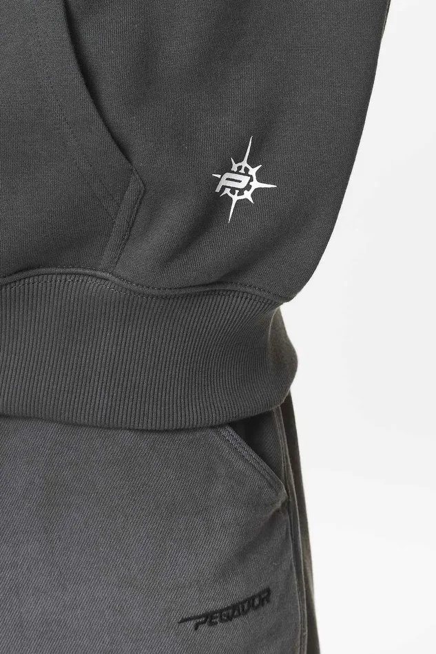Men Pegador Hoodies Sanit Oversized Sweat Jacket Washed Volcano Grey Men Pegador Hoodies Sanit Oversized Sweat Jacket Washed Volcano Grey
