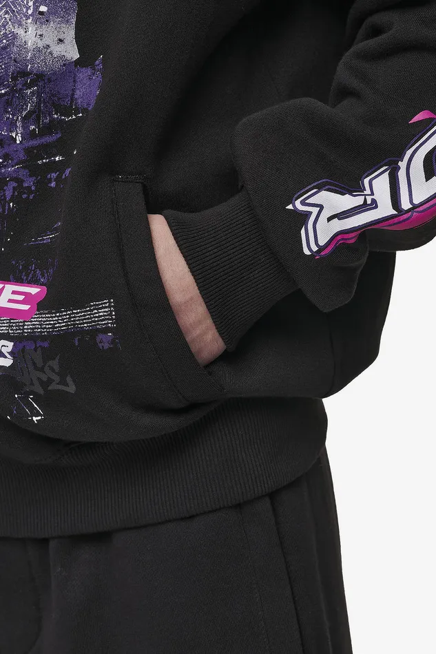 Men Pegador Hoodies Saxon Oversized Sweat Jacket Washed Black Men Pegador Hoodies Saxon Oversized Sweat Jacket Washed Black