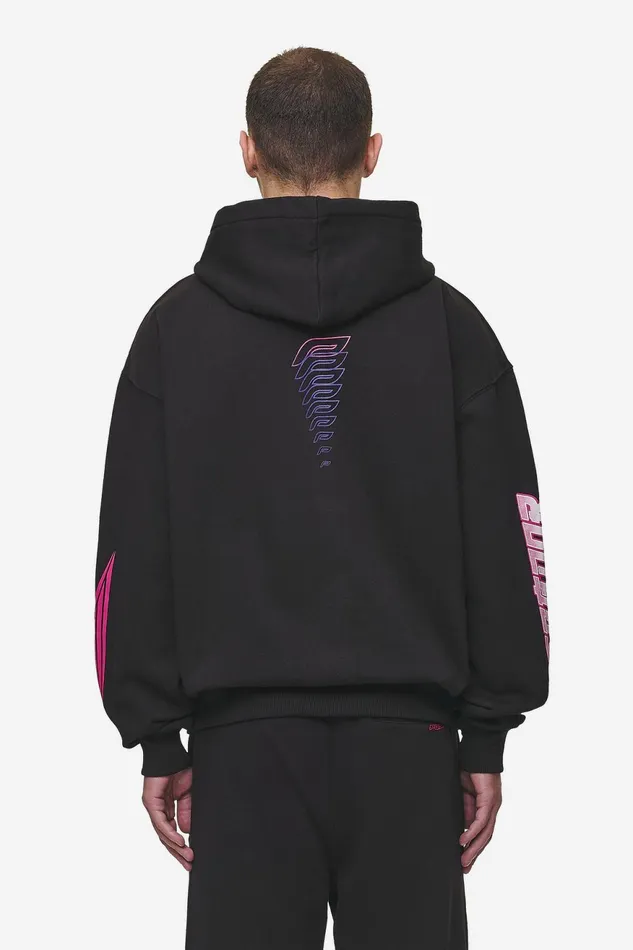 Men Pegador Hoodies Saxon Oversized Sweat Jacket Washed Black Men Pegador Hoodies Saxon Oversized Sweat Jacket Washed Black