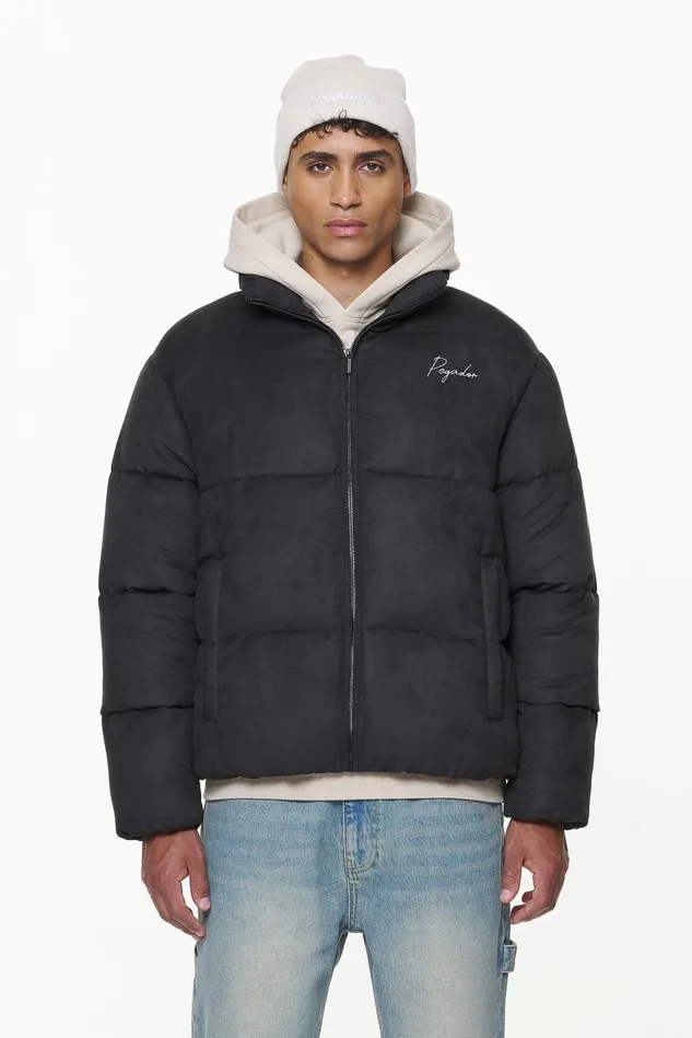 Men Pegador Jacken Neum Suede Puffer Jacket Black Men Pegador Jacken Neum Suede Puffer Jacket Black