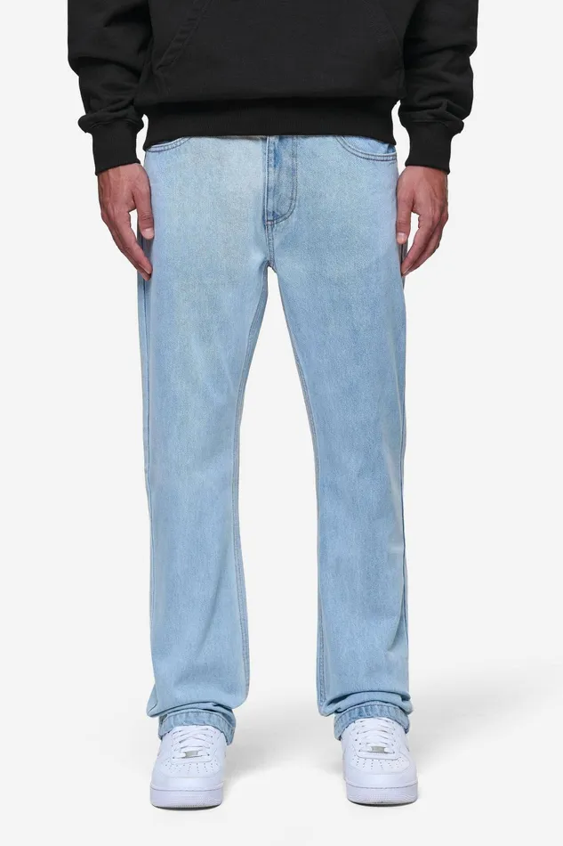 Men Pegador Jeans Baures Straight Jeans Washed Light Blue