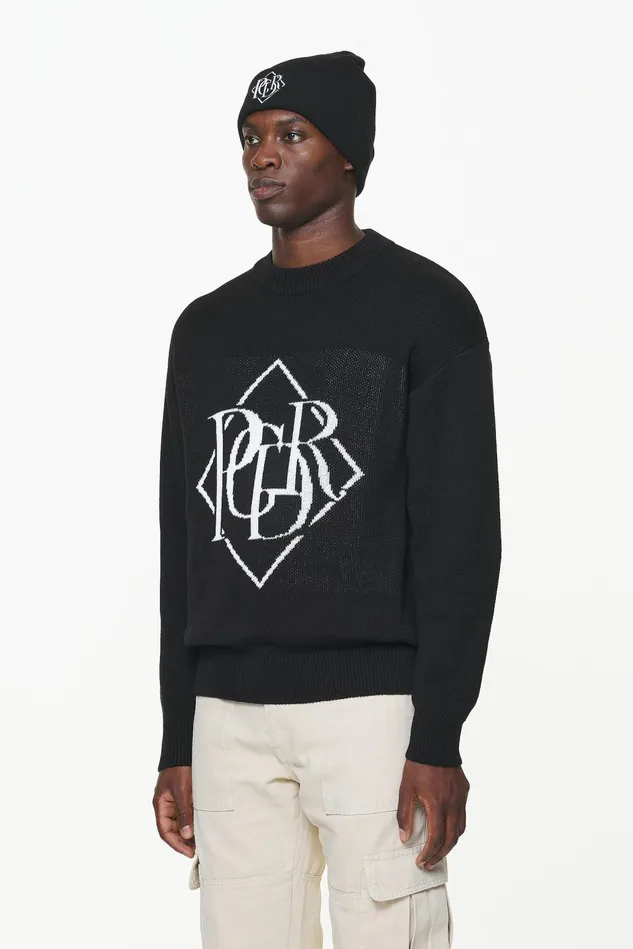 Men Pegador Knitwear Valk Knit Sweater Onyx Black Men Pegador Knitwear Valk Knit Sweater Onyx Black