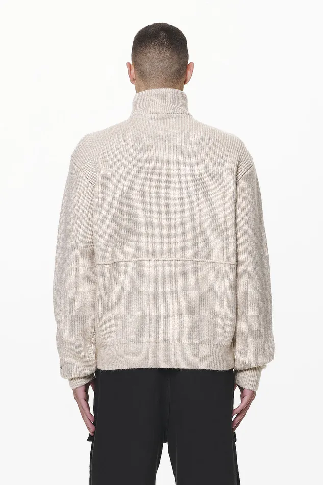 Men Pegador Sweaters Riggo Heavy Knit Jacket Dust Cream Men Pegador Sweaters Riggo Heavy Knit Jacket Dust Cream