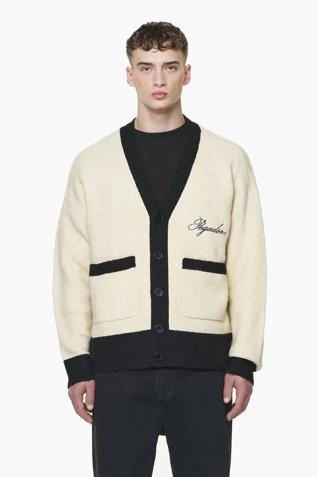 Men Pegador Sweaters Unio Knit Cardigan Onyx Black Kingdom Beige
