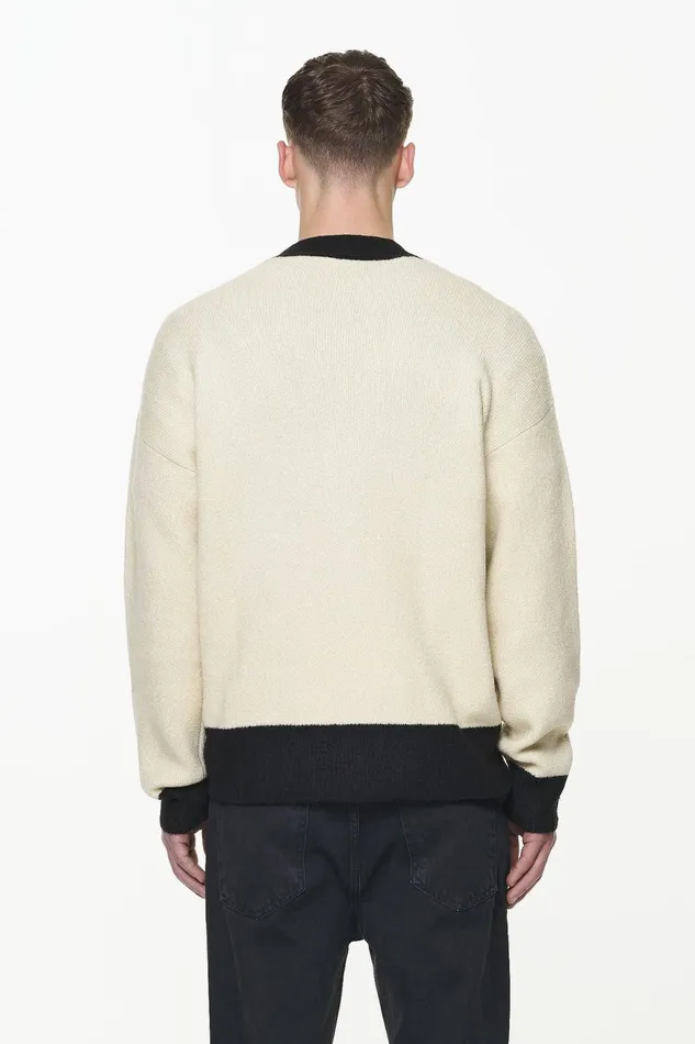 Men Pegador Sweaters Unio Knit Cardigan Onyx Black Kingdom Beige Men Pegador Sweaters Unio Knit Cardigan Onyx Black Kingdom Beige