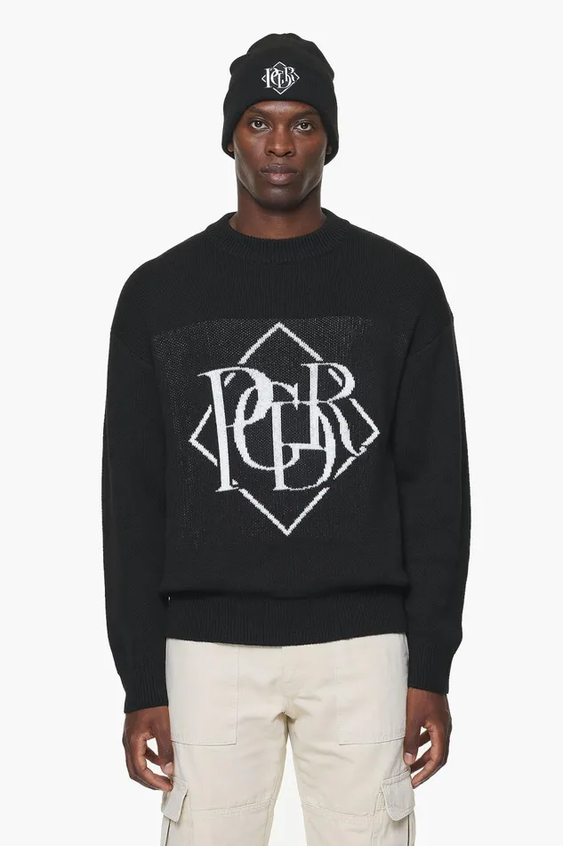 Men Pegador Sweaters Valk Knit Sweater Onyx Black