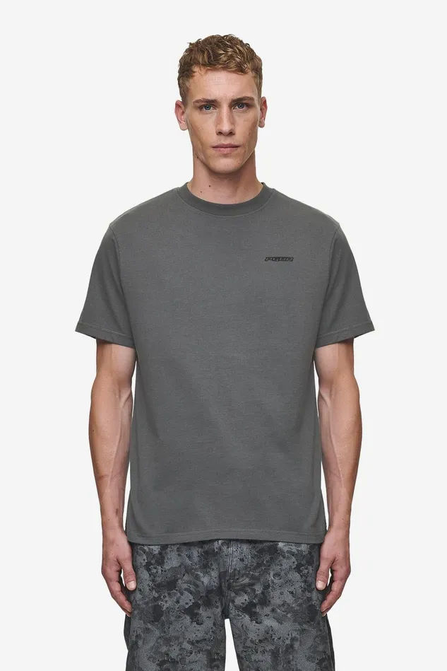 Men Pegador Tees Bane Slim Tee Washed Anthracite